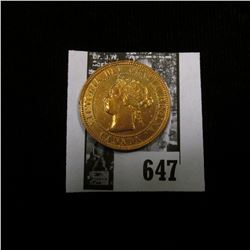 1901 Canada Large Cent, Mostly Red AU.