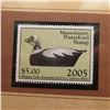 Image 2 : 2005 $5.00 Massachusetts Waterfowl Stamp depicting the Oldsquaw, Absolute mint condition with litera