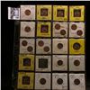 20-pocket plastic page of (24) Mostly Uncirculated to BU Lincoln Cents dating 1909 P to 60 P & D sma
