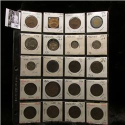 20-pocket plastic page of Mexican Coins