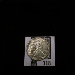 1941 D Walking Liberty Half Dollar, Choice AU.