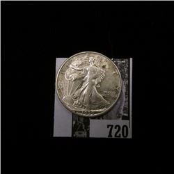 1939 D Walking Liberty Half Dollar, AU.