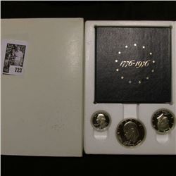 1776-1976 S U.S. Three-Piece Silver Proof Set. Original as issued.