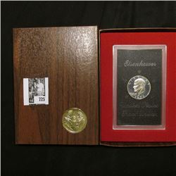 1973 S U.S. Silver Eisenhower Proof Dollar in original brown box.