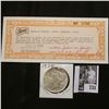 1924 P U.S. Peace Silver Dollar, EF; & a 1964 "Storz Brewing Company, Omaha, Nebraska" scrip for a s
