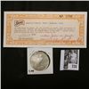 Image 2 : 1924 P U.S. Peace Silver Dollar, EF; & a 1964 "Storz Brewing Company, Omaha, Nebraska" scrip for a s