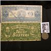 A pair of Satirical Banknotes "To-night The Trust Busters" & "Good For 10 Cent in Trade…Stage Coupon