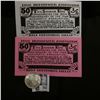 Image 1 : (2) Different 1938-1988 "Iowa Numismatic Association" Souvenir Note Half Centennial Dollar(s); & 192