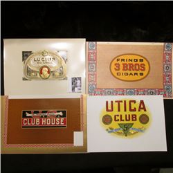 (6) Different Old Cigar Box Labels in mint condition; & (5) "Quasquicentennial 1857-1982 125 Yrs. Co