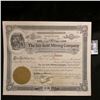 Image 1 : Stock Certificate for 100 Shares "The Isis Gold Mining Company", Principal Office, Lucas, Iowa, Octo