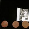 Image 2 : Silk Ribbon "Iowa" depicts an ear of Corn; group of (3) Fiber Pool Hall Tokens; & (3) different Musc