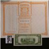 Image 2 : Stock Certificate for 1 Share "The Saltex Looms, Inc", 1947, State of Delaware. Signed and notarized