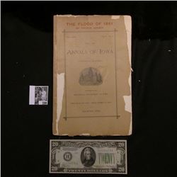 July, 1902 "Annals of Iowa" Magazine with an article "The Flood of 1851 by Tacitus Hussey"; & Series