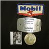 1921 P U.S. Morgan Silver Dollar, Brilliant Uncirculated; "Mobil" Oil Cloth patch; & a "1977-1978 Mo