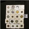 Image 1 : Group of (20) various foreign coins in cardboard holders, all attributed.