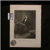 Image 1 : 1883 O Morgan Silver Dollar Brilliant Uncirculated; and a black & white print of Washington Irving, 