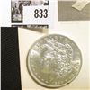 Image 2 : 1883 O Morgan Silver Dollar Brilliant Uncirculated; and a black & white print of Washington Irving, 