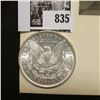 Image 3 : 1890 P Morgan Silver Dollar Brilliant Uncirculated; and a black & white print of J.C. Calhoun, with 