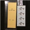 Image 1 : 1972 Booklet Pane of Four Iowa Duck Stamps in folder No. 9633. Crisp Uncirculated.