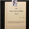 Image 1 : 1991 Booklet Pane of Ten Iowa Duck Stamps in folder No. 3187. Crisp Uncirculated.