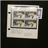 Image 1 : Plateblock RW 44 1977 Federal Migratory Bird Hunting and Conservation Stamps, 4 Stamps, never hinged