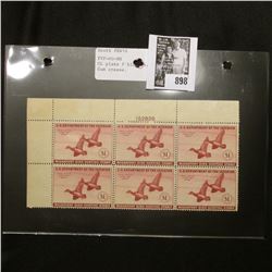 Plateblock of 6 RW 10 1943 Federal Migratory Bird Hunting and Conservation Stamps, 6 Stamps, never h