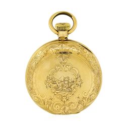 Antique Elgin Full Hunter Pocket Watch - 14KT Yellow Gold