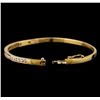 Image 3 : 14KT Yellow Gold 1.21 ctw Diamond Bangle Bracelet