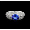 Image 2 : 14KT White Gold 1.85 ctw Tanzanite and Diamond Ring