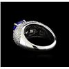 Image 3 : 14KT White Gold 1.85 ctw Tanzanite and Diamond Ring