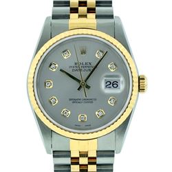 Rolex Two-Tone Diamond Quickset DateJust Men's Watch