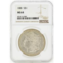 1888 MS64 NGC Morgan Silver Dollar