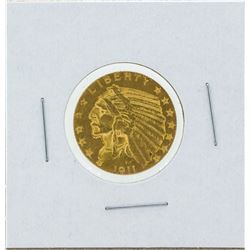 1911-S $5 Indian Head Gold Coin AU