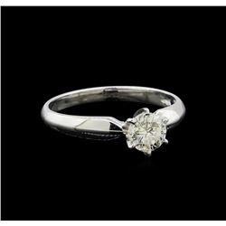 14KT White Gold 0.75 ctw Round Cut Diamond Solitaire Ring