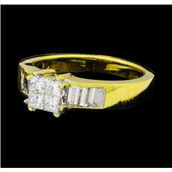 0.87 ctw Diamond Ring - 18KT Yellow Gold