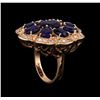 Image 4 : 14KT Rose Gold 9.91 ctw Sapphire Ring