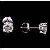 Image 2 : 1.20 ctw Diamond Stud Earrings - 14KT White Gold