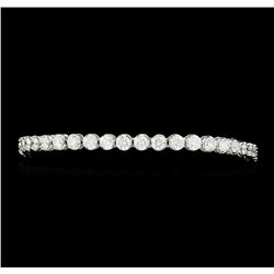 7.15 ctw Diamond Bracelet - 18KT White Gold