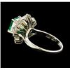 Image 3 : 1.64 ctw Emerald and Diamond Ring - Platinum