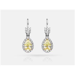 Diamond Earrings - 18KT Two-Tone Gold