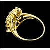 Image 3 : 1.00 ctw Diamond 3-Row Ring - 14KT Yellow Gold