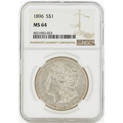 1896 MS64 NGC Morgan Silver Dollar