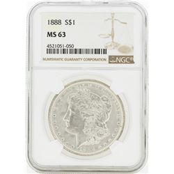 1888 MS63 NGC Morgan Silver Dollar