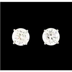 1.26 ctw Diamond Earrings - 14KT White Gold