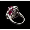 Image 3 : GIA Cert 5.81 ctw Ruby and Diamond Ring - 14KT White Gold