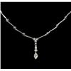 Image 2 : 1.29 ctw Diamond Necklace - 14KT White Gold
