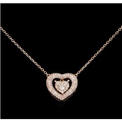 14KT Rose Gold 0.55 ctw Diamond Necklace