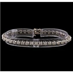 14KT White Gold 3.02 ctw Diamond Tennis  Bracelet