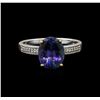 Image 2 : 18KT Two-Tone Gold 3.07 ctw Tanzanite and Diamond Ring