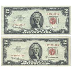 (2) 1953 $2 Legal Tender Star Notes